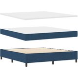 vidaXL Krevet s box springom s madracem i klupom plavi 180x200 cm tkanina | shoptok.hr