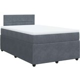 vidaXL Krevet box spring s madracem tamnosivi 120 x 190 cm baršun | shoptok.hr