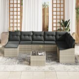  Set od 9 dijelova vrtnih blagovaonskih set s jastučićima sivi poliratan | shoptok.hr