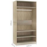  Ormar boja hrasta sonome 100 x 50 x 200 cm od iverice | shoptok.hr