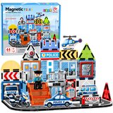 Magnetic Construction Blocks Police Base Vehicles Policeman 44 pcs. Cijene