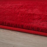 XXXL Preproga Z Visokim Florom Pouffy, Rdeča, 80x250cm | Shoptok.si