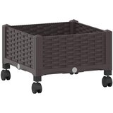  Vrtni saksija s kotačima Smeđa 40 x 40 x 29 cm PP | shoptok.hr