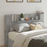  Uzglavlje Betonski sivi 160 x 16,5 x 103,5 cm Konstruirano drvo | shoptok.hr