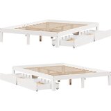  Okvir kreveta s ladicama bez madraca bijeli 135x190 cm | shoptok.hr