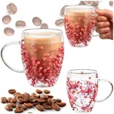 Termo steklenica z dvojno steno, prostornina 300 ml, z rožami, za kavo ali čaj, z držalom., (5000218160)