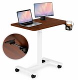  Mobilni stol 70x48 cm Stol za prijenosno računalo Podesiva visina 71,5-112 cm Smeđa ploča ModernHome Cijene
