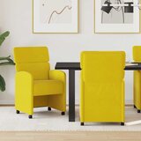  Blagovačke stolice s kotačima 2 pcs Žuta 58 x 65 x 98 cm Baršun | shoptok.hr