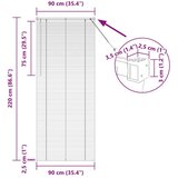 vidaXL Okenska roleta z zavesami Drugo Srebrna 90 x 220 cm Aluminij | Shoptok.si