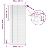 vidaXL Zavjesa za prozor sa zavjesama Ostalo Srebrna 90 x 220 cm Aluminij | shoptok.hr