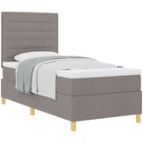 vidaXL Box Spring Postelja z Vzmetnico Taupe 90x200 cm Tkanina, (22051700) Cene