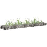  Gabionska povišena gredica od pocinčanog čelika 180x30x10 cm | shoptok.hr