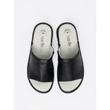 Shelvt Black women's flip-flops with leather insole | shoptok.hr