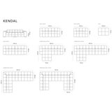 Micadoni Rjava sedežna garnitura 156 cm Kendal – | Shoptok.si