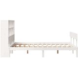 vidaXL krevet s regalom z knjige bez madraca bijeli 140x190cm borovina | shoptok.hr