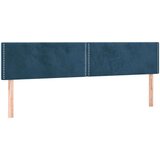  Posteljno vzglavje temno modro 200x5x78/88 cm žamet | Shoptok.si