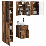  Set ormarića za kupaonicu 5 pcs Staro drvo 40 x 10,5 x 60,5 cm | Shoptok.si