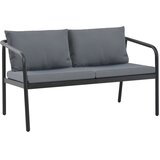  Vrtni dvosjed s jastucima sivi aluminijski | shoptok.hr