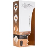 Addiction Naked Thrusting 9 - radio, vibrator za potiskivanje - tamni (23 cm) | shoptok.hr