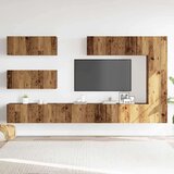  7-dijelni zidni set TV ormarić konstruirano drvo | shoptok.hr