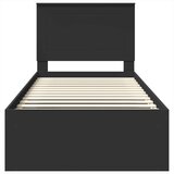  Okvir za krevet Crna 90 x 190 cm Čvrsto borovo drvo | shoptok.hr