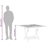  Sklopivi vrtni stol 110x110x75 cm od masivne tikovine - 1 Četvrtasto | shoptok.hr