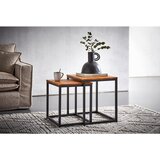 MID.YOU KLUBSKA MIZA, 50/50/40 cm črna, barve hrasta | Shoptok.si