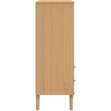  Visoka komoda SENJA smeđa izgled ratana 90x40x112 cm borovina | Eponuda.ba