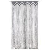  The Living Store Zavesa makrame antracitna 140x240 cm bombaž - Zavesa, (21448619) | Shoptok.si