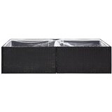 Vrtna sadilica crna 157 x 80 x 40 cm od poliratana | Eponuda.com