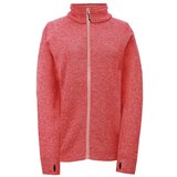2117 NOSSEN - women's full-length flatfleece hooded sweatshirt - Coral Cene