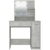vidaXL Toaletna mizica z LED lučkami betonsko siva 86,5x35x136 cm | Shoptok.si