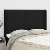 Uzglavlje s ušima crno 147x16x118/128 cm od tkanine | shoptok.hr