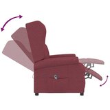  Električni naslonjač od tkanine s krilnim naslonom crvena | shoptok.hr