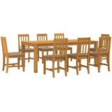  Blagovaonski set 9 kom. Siva Čvrsto Hrastovo Drvo | shoptok.hr