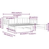  Dnevni ležaj na izvlačenje 2x(90x190) cm masivna borovina | shoptok.hr