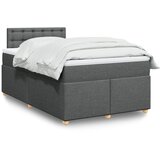  Krevet s oprugama i madracem tamnosivi 120 x 200 cm od tkanine | shoptok.hr