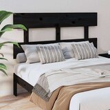  Uzglavlje za krevet crno 124 x 3 x 81 cm od masivne borovine Cijene