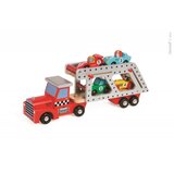 Janod drvena igračka transporter lorry s automobilima | shoptok.hr