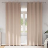  Zavjese za blackout s prstenovima 2 pcs Sivo-smeđa 245 x 140 cm | shoptok.hr