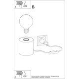 Stolna Sollux SL.0680 - Stona lampa SALGADO 1xE27/60W/230V beton | Eponuda.com
