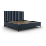 Mazzini Beds Tamno plavi tapecirani bračni krevet s prostorom za odlaganje s podnicom 180x200 cm Casey – Cijene