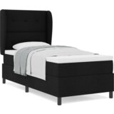  Box Spring postelja z vzmetnico črna 90x200 cm tkanina, (22050690) | Shoptok.si