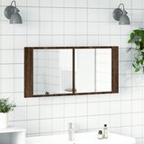  LED kupaonski ormarić s ogledalom smeđa boja hrasta 100x12x45cm | Eponuda.ba