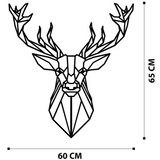 WALLXPERT Zidna dekoracija Jelen 2, 60x65 cm, 1,2 mm, Crna | Eponuda.ba