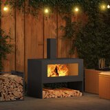  Kamin Crna 80 x 50 x 96 cm Čelična vrata | shoptok.hr