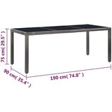  9-dijelni vrtni blagovaonski set od poliratana sivi | shoptok.hr