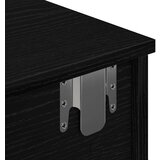 vidaXL Stenska polica s predali črn 60x28x15 cm inženirski les | Shoptok.si