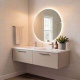 Skye_Decor Set kupatilskog ormarića sa umivaonikom i ogledalom, 2 dela, Bež Cene