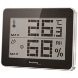 Termometar (LCD zaslon, Na baterijski pogon, Crne boje, 10 x 1 x 8,1 cm) | shoptok.hr